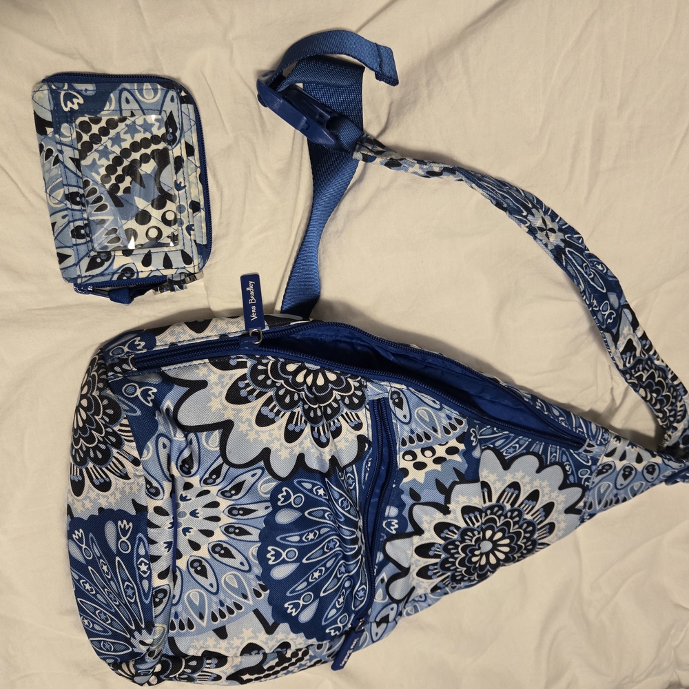 Floral Blue Sling Bag
